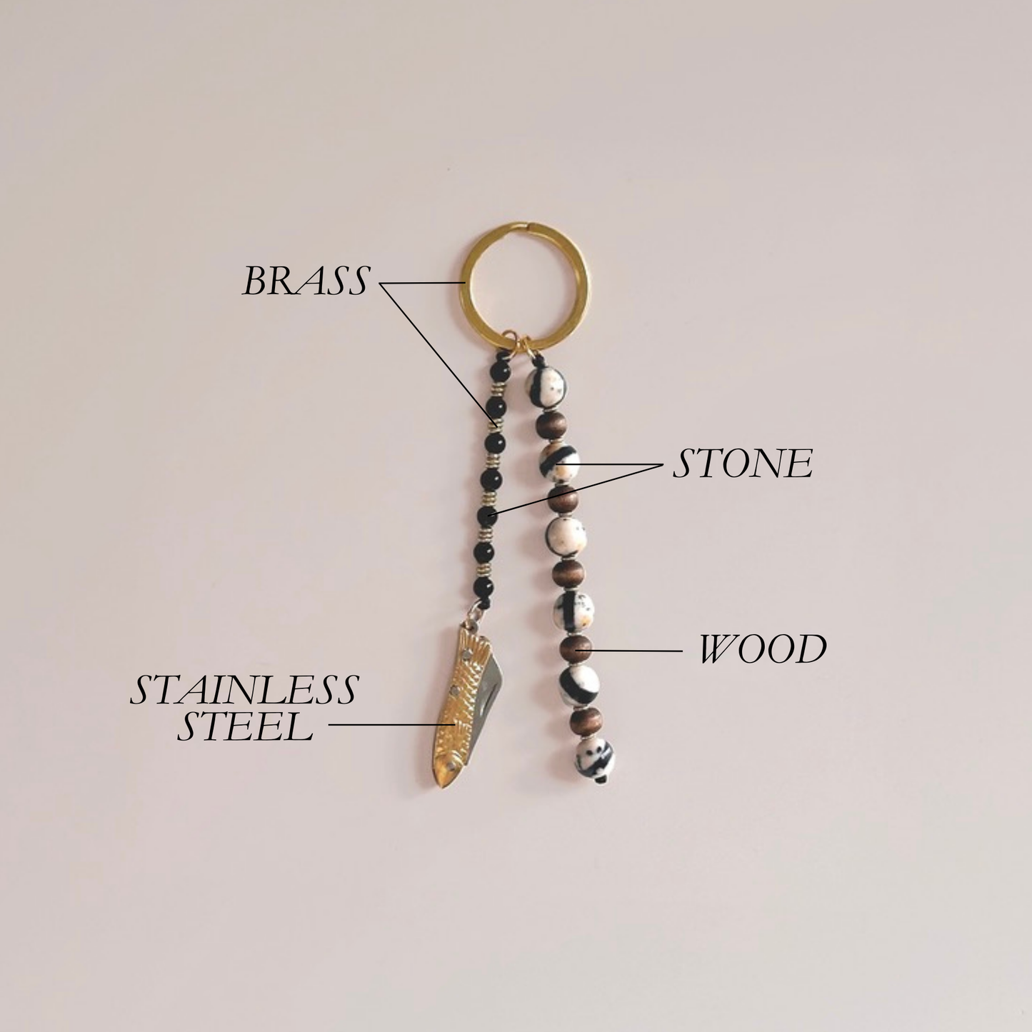 Mini Fish Pocketknife Keychain or Bag Charm