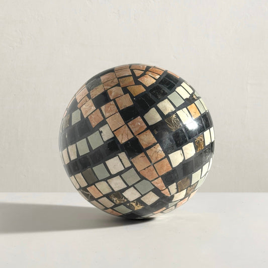 Vintage Tiled Marble Sphere