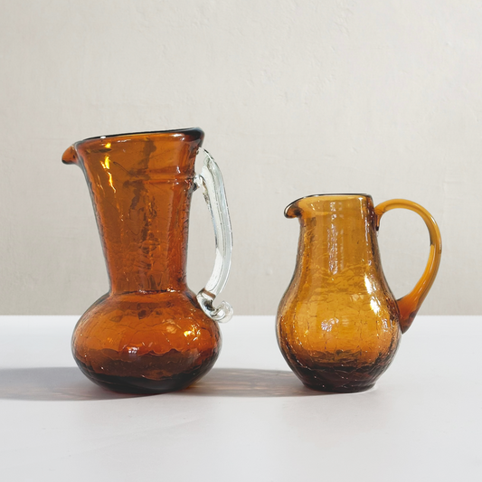 Pair of Vintage Crackle Vases