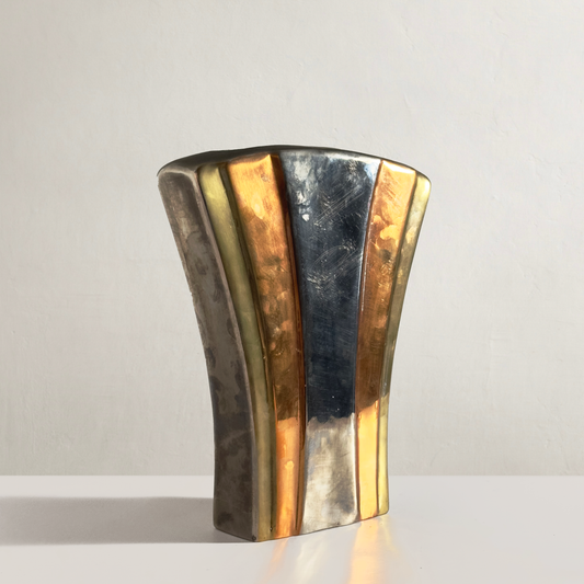 Vintage Art Deco-Style Trimetal Vase