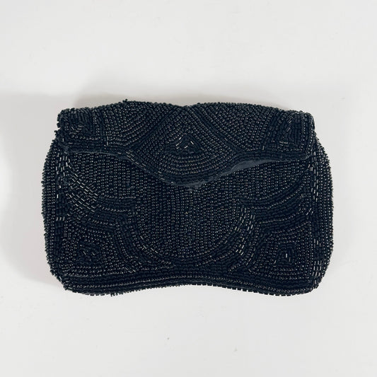Vintage Black Beaded Bag