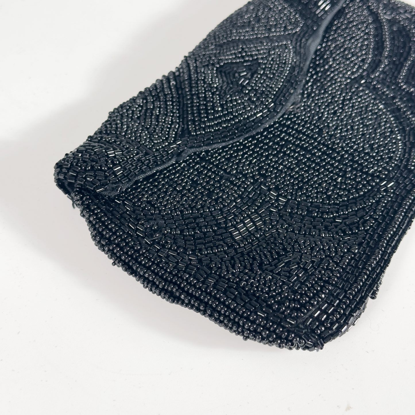 Vintage Black Beaded Bag