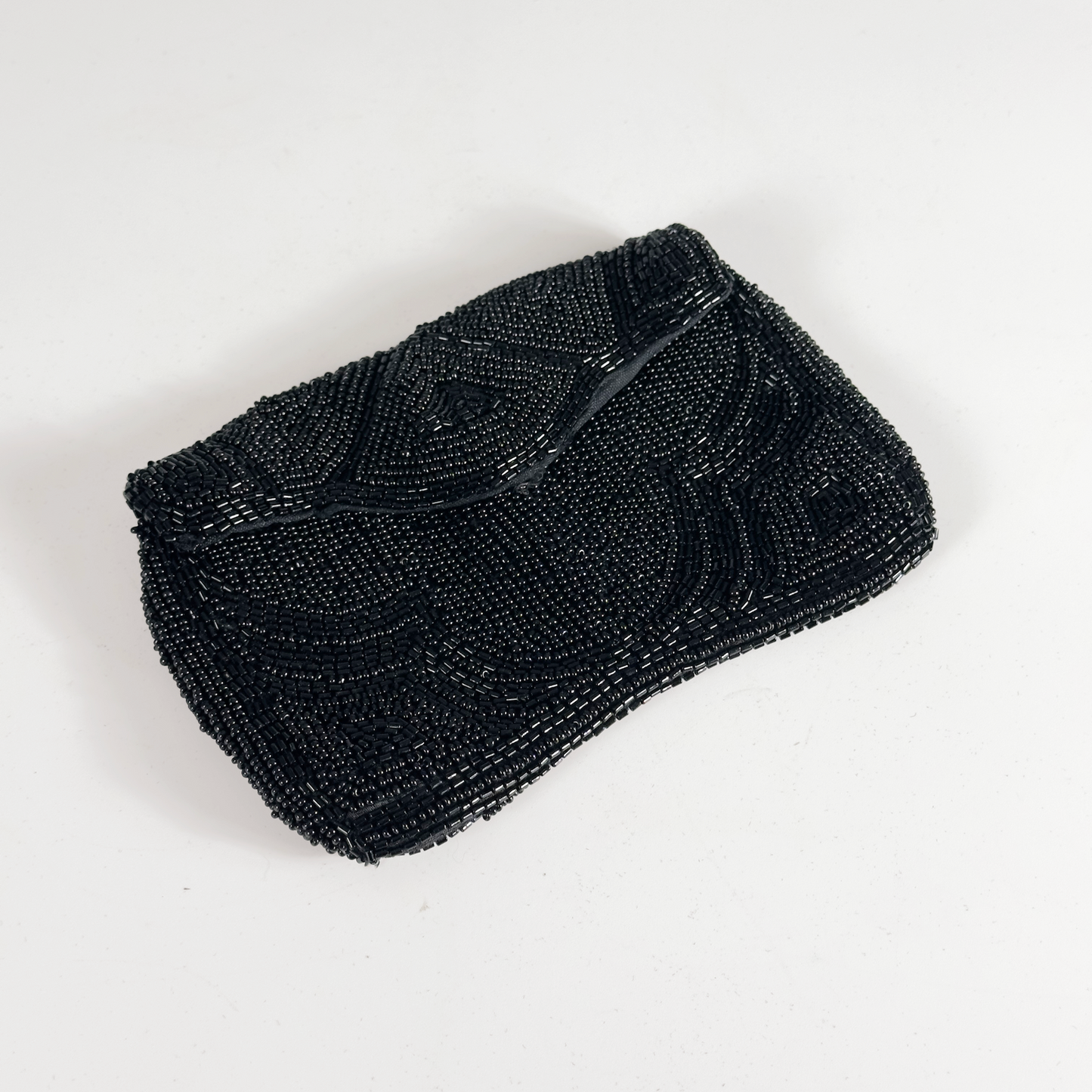 Vintage Black Beaded Bag