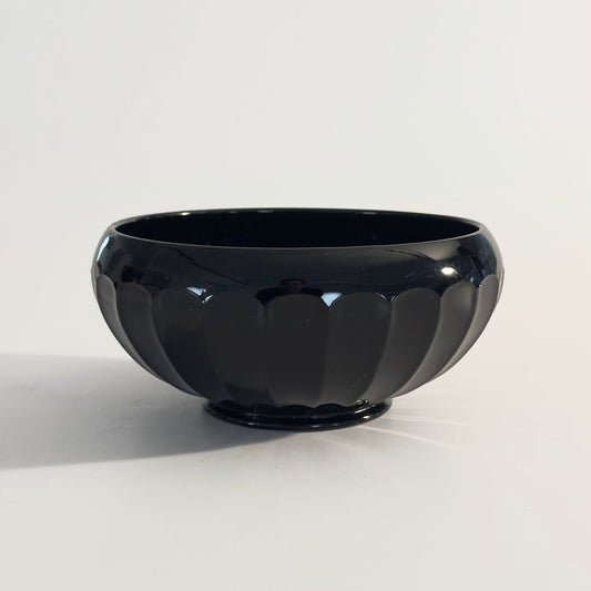 Vintage Black Amethyst Glass Bowl