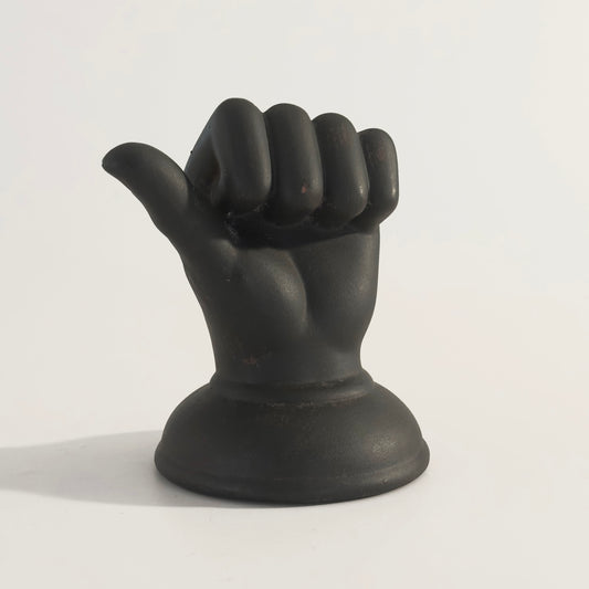 Modern Black Ceramic Hands, Set of Three