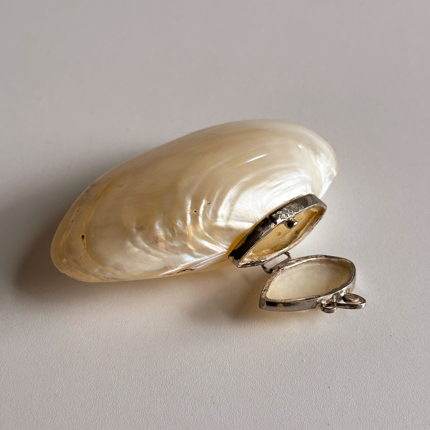 Antique Mother of Pearl Shell Box