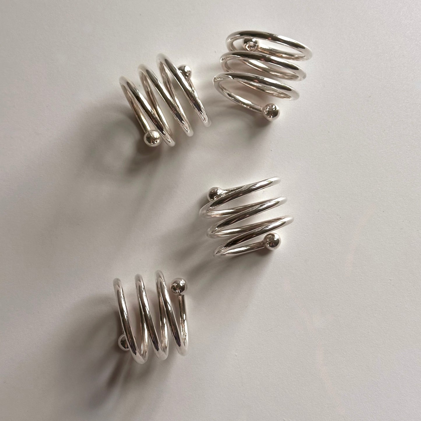 Vintage Silver-Plated Looped Napkin Rings, S/4