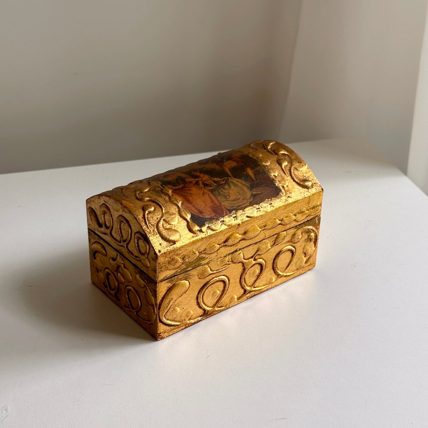 Vintage Italian Gilt Trinket Box