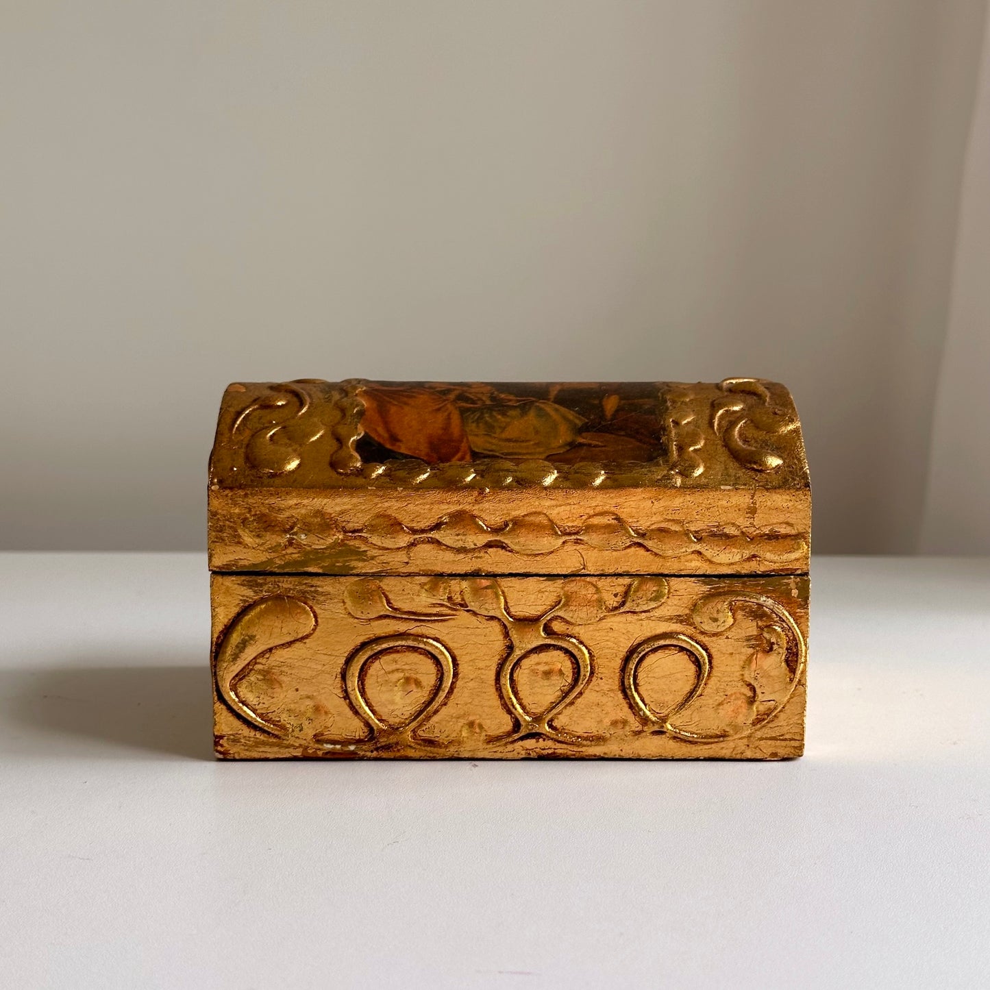 Vintage Italian Gilt Trinket Box