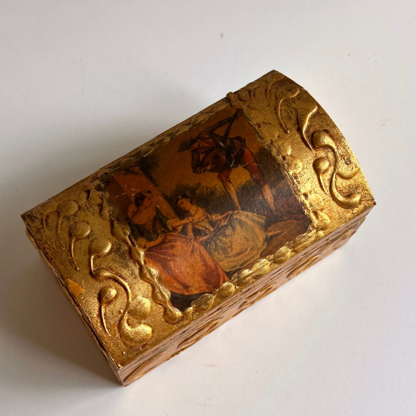 Vintage Italian Gilt Trinket Box