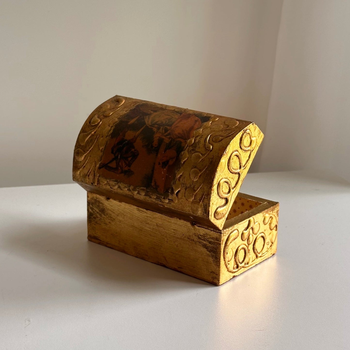 Vintage Italian Gilt Trinket Box