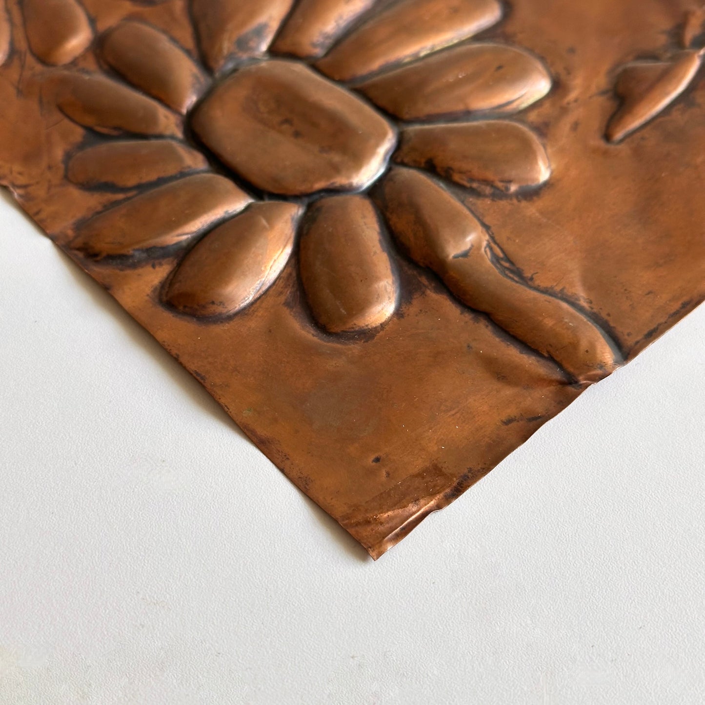 Handcrafted Copper Floral Panel Wall Art