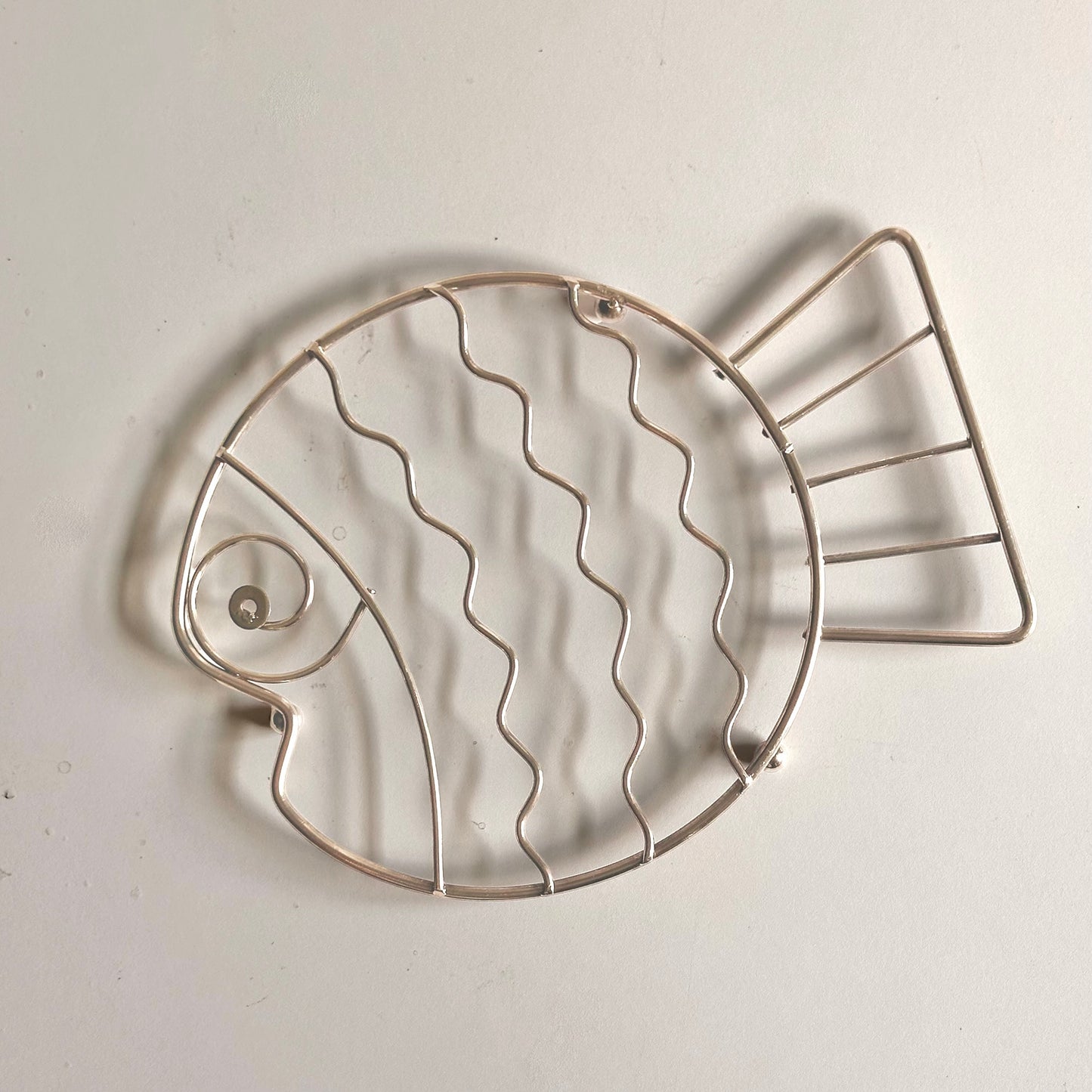 Vintage Stainless Steel Fish Trivet