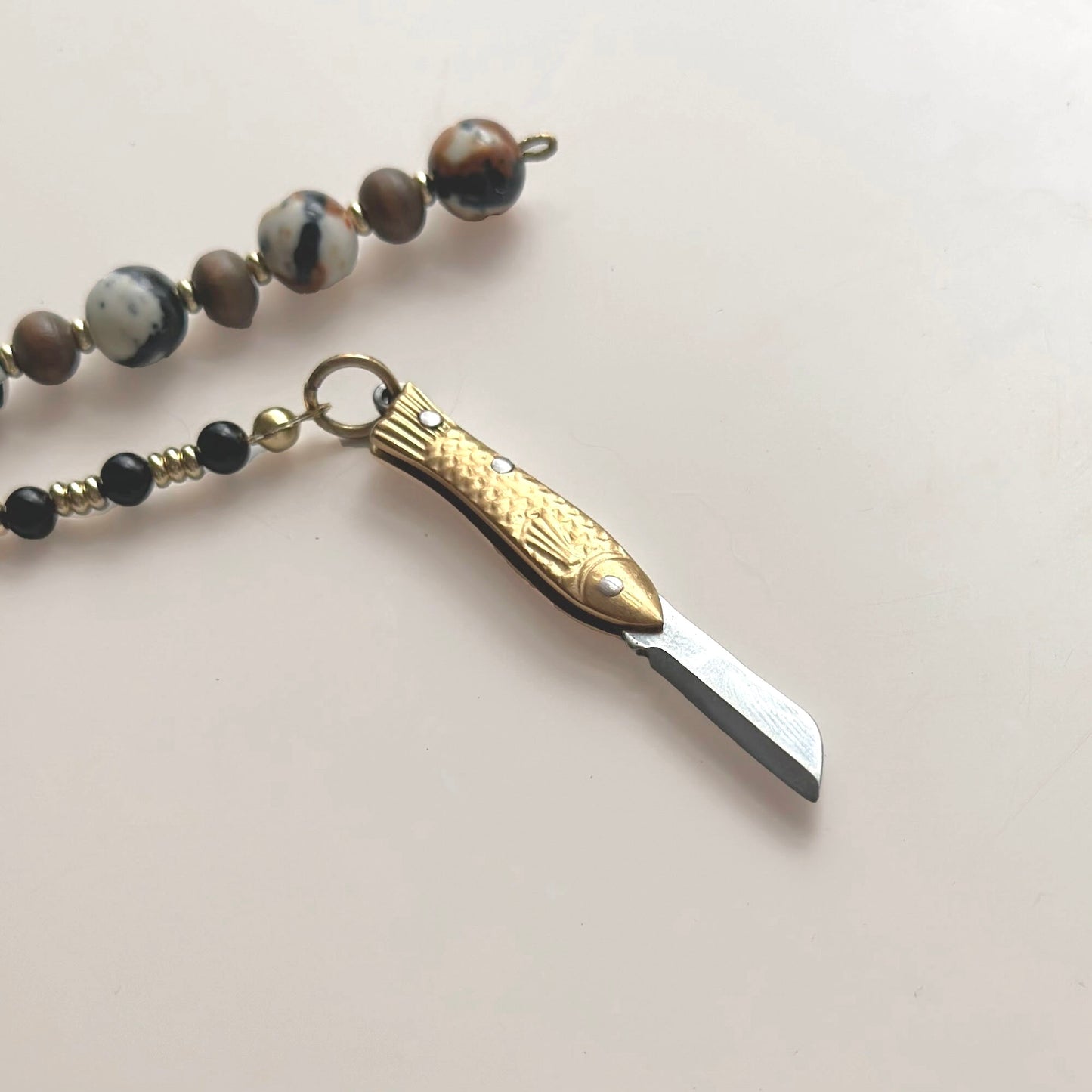 Mini Fish Pocketknife Keychain or Bag Charm