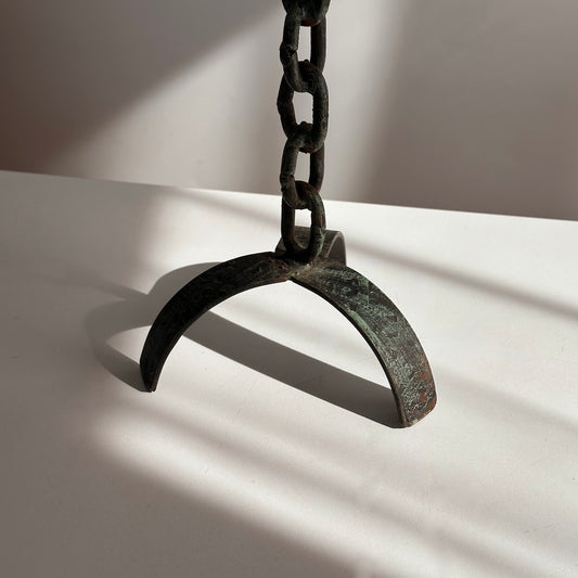 Vintage Brutalist Chain Candleholder