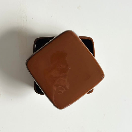 Vintage Haeger Chocolate Ceramic Stash Box