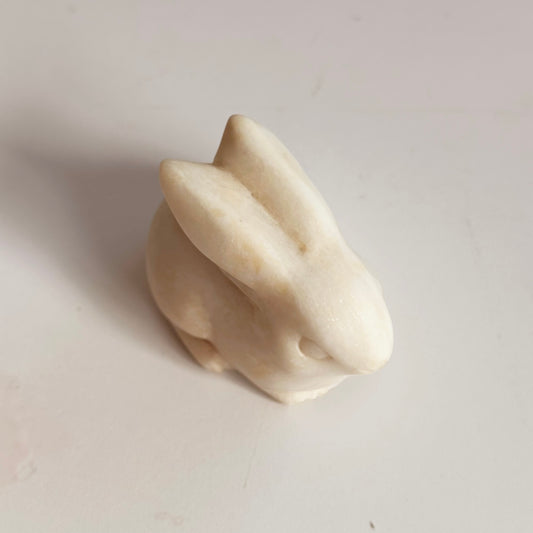 Carved Stone Rabbit Paperweight