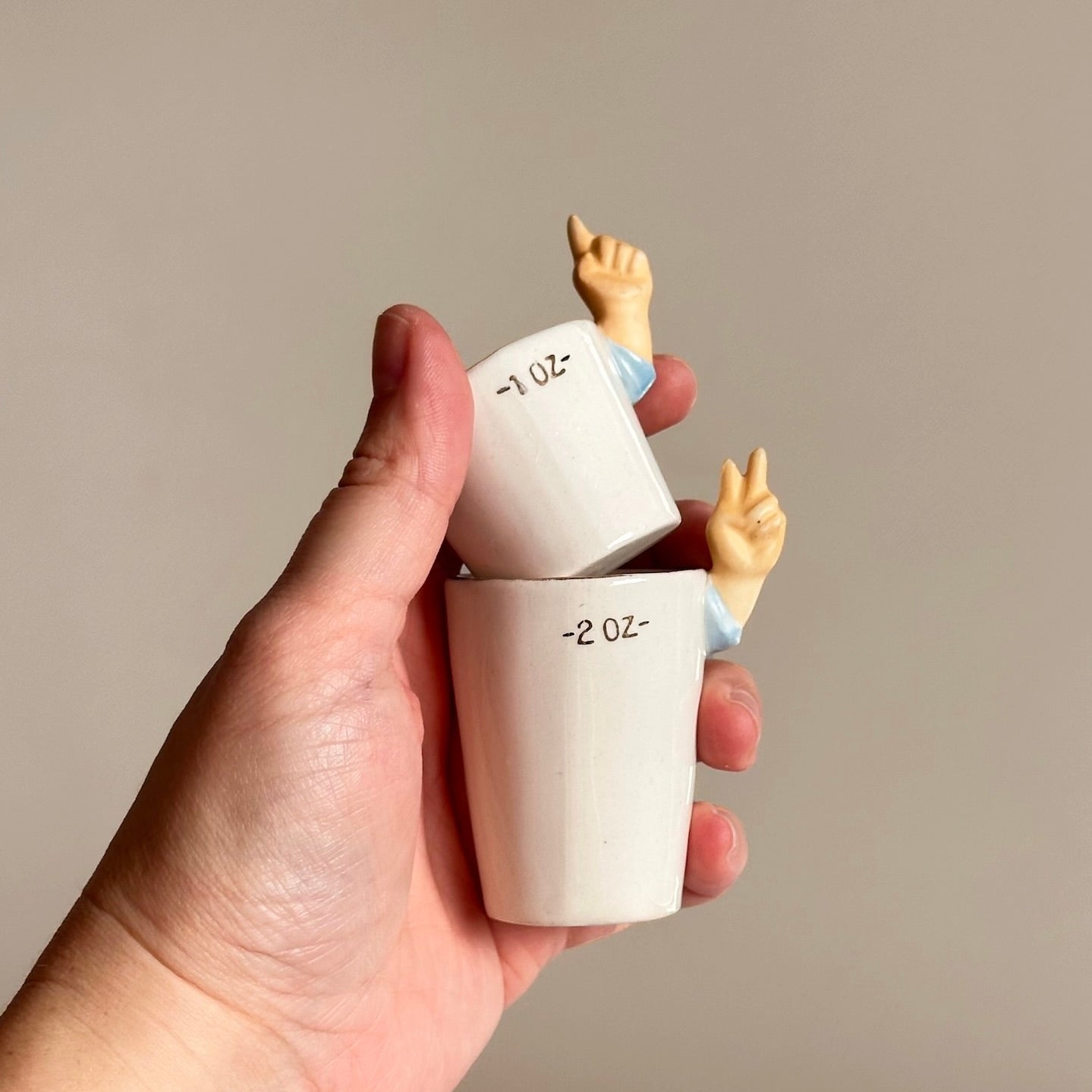 Vintage Shot Glasses, Pair