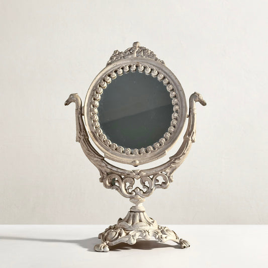 Vintage Cast Iron Vanity Mirror