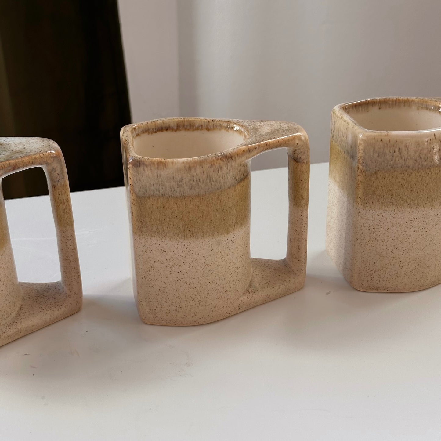 Handcrafted Mugs by Rodolfo Padilla, Signed, Set of Four