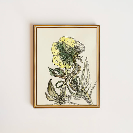 'Weeds and Wildflowers' Original Framed Watercolor