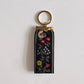 Vintage French Floral Ribbon Bag Charm or Keychain