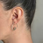 Vintage Handcrafted Sterling Silver Swirl Hoops