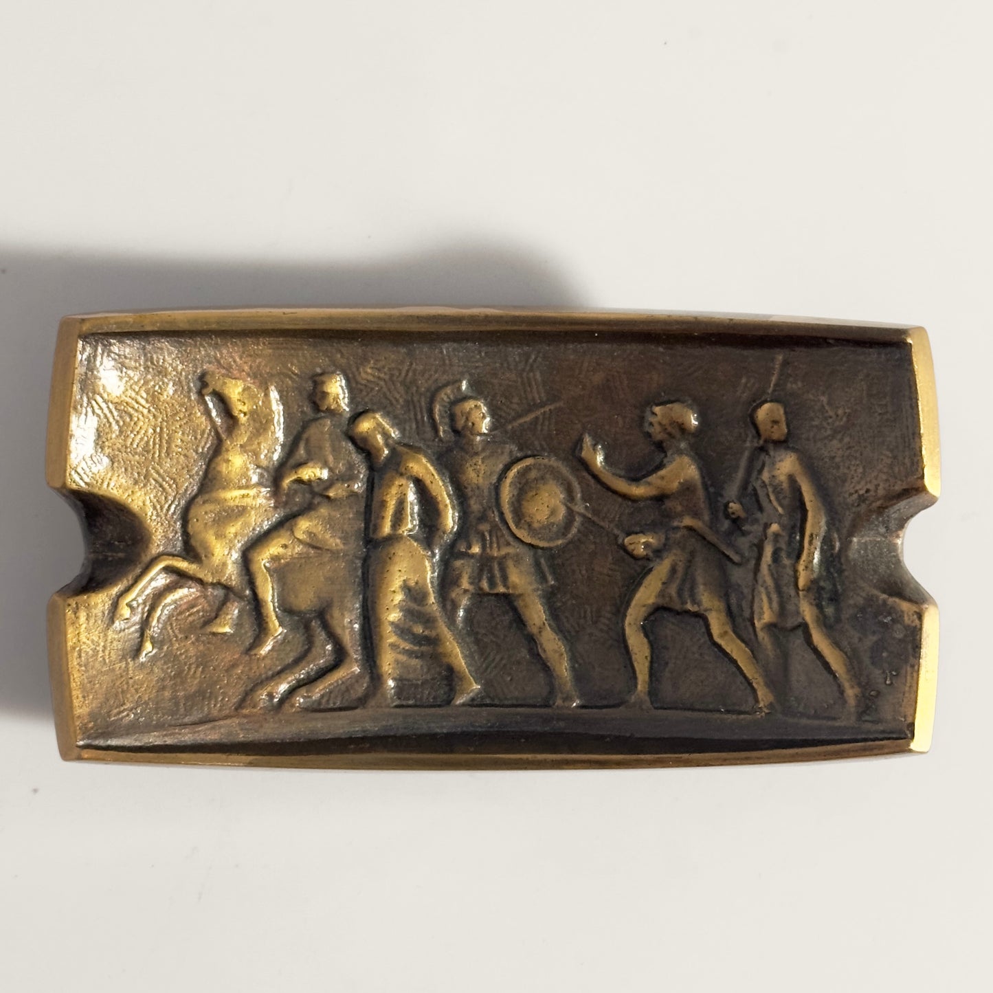 Vintage 60s Bronze Sculptural Relief Dish