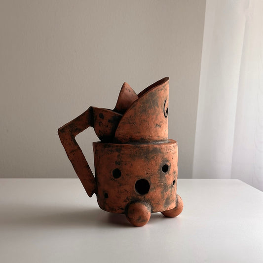 Handcrafted Chunky Clay Vessel