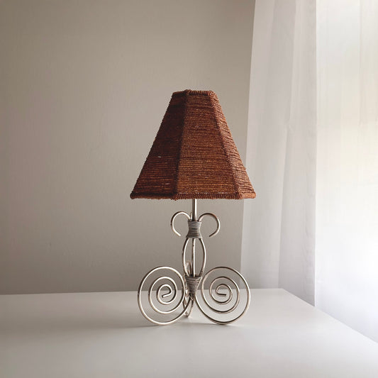 Silverplated Tealight Candleholder with Beaded Shade