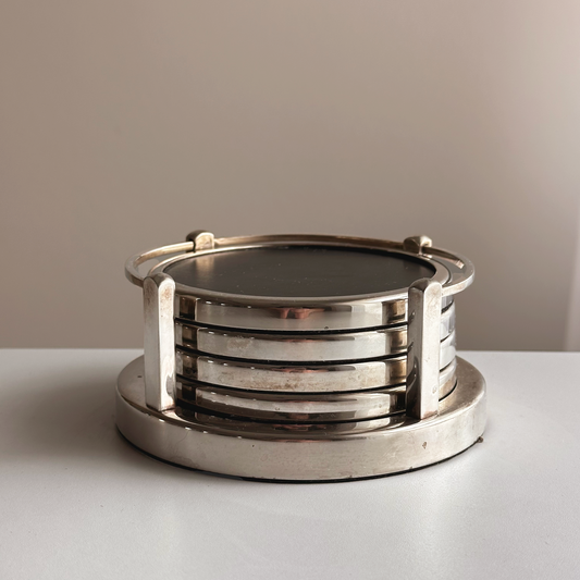 Restoration Hardware Silverplated Coaster Set