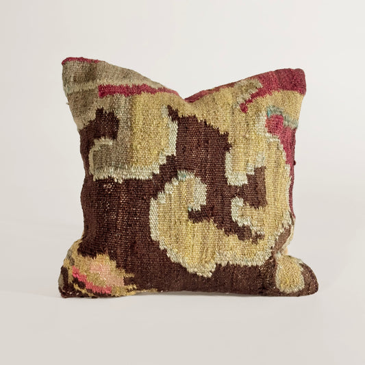 Small Kilim Wool Throw Pillow Cover