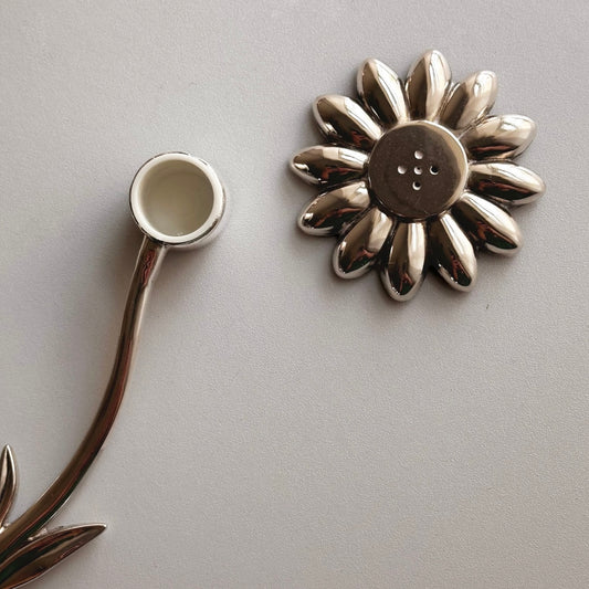 Vintage Silver-Plated Flower S&P Shakers