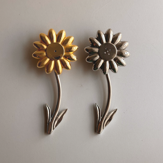 Vintage Silver-Plated Flower S&P Shakers