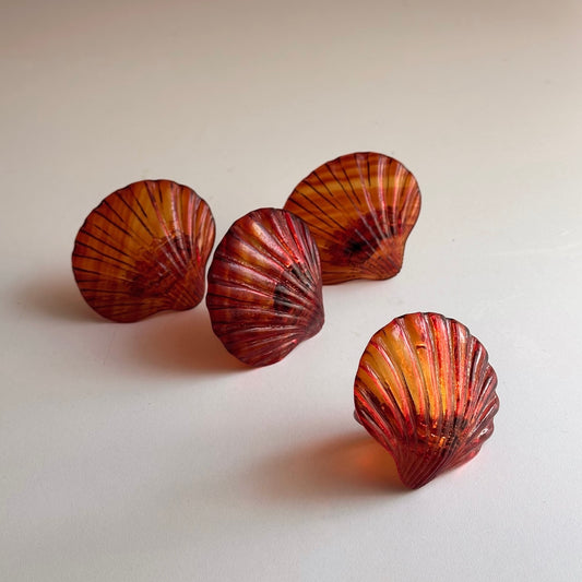 Vintage Tortoiseshell Shell Napkin Rings, S/4