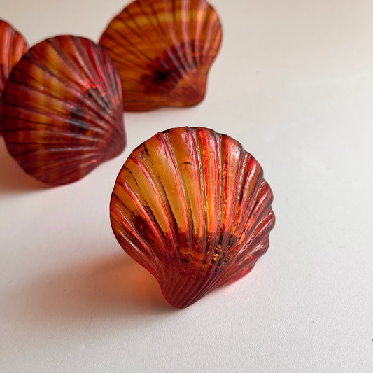 Vintage Tortoiseshell Shell Napkin Rings, S/4
