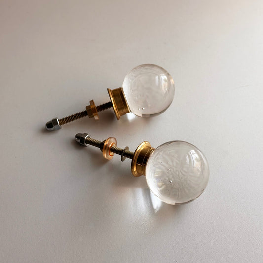 Vintage Glass Sphere Knobs