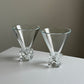 Vintage DiSaronno Ice Cube Martini Glasses, Pair