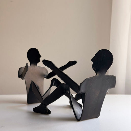 Wrought-Iron Figural Bottle Holder