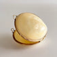 Vintage Shell Pillbox with Brass Edge