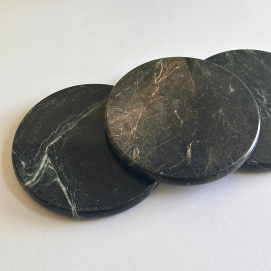 Green Marble Coaster Set