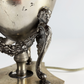 Vintage Victorian-Style Silver-Plated Lamp with Face Details