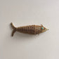 Vintage Gold-Plated Sterling Silver Articulated Fish Pendant Locket