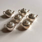 Vintage Silver-Plated Teapot Placecard Holders, S/6