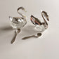 Vintage Silver-Plated Swan Condiment Dish with Spoon