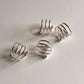 Vintage Silver-Plated Looped Napkin Rings, S/4