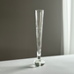 Elongated Glass Vase with Chunky Sphere Base