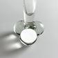 Elongated Glass Vase with Chunky Sphere Base