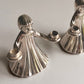Vintage Petite Silverplated Figural Candleholder, Made in Italy