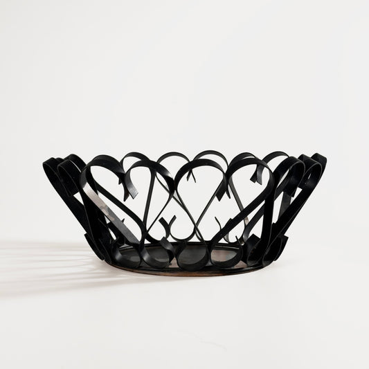 Vintage Wrought Iron Handcrafted Basket